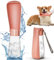 550ML Borraccia Portatile per Cani, Funzione di Blocco dell'Acqua, Pieghevole a 150°, Ripiegabile Bottiglia da Viaggio per Gatti, per Escursioni e Campeggio