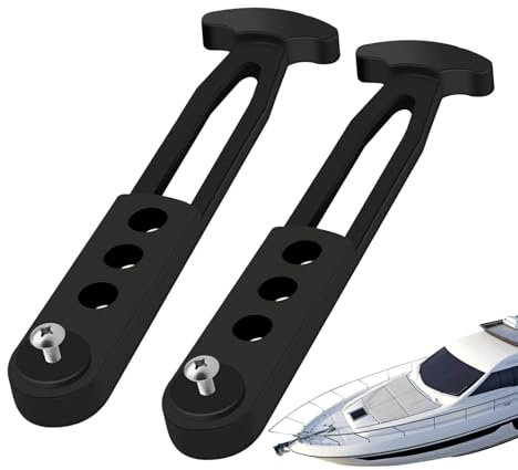 Boat Telescopic Ladder Strap, Boat Telescopic Ladder Rubber Belt, Ladder Strap, Robust Boat Deck Hardware, Fixed Locking Strap with 4 Adjustable Mounting Holes for Yachts
