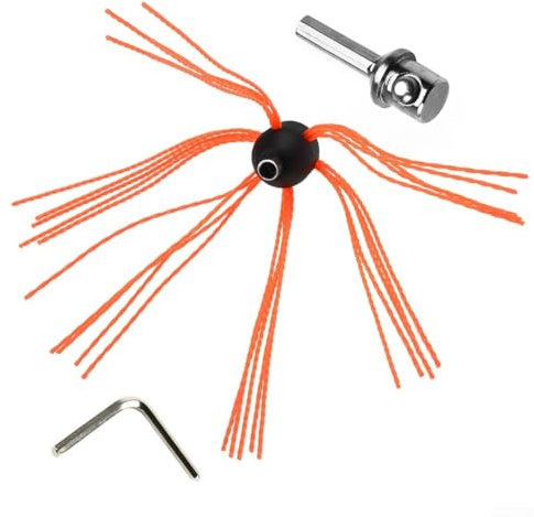 Besttoolifes Schornsteinbürste zum Selbermachen, flexibles Bürstenkopf-Set, professionelles Schornstein-Reinigungsset mit flexiblem Bürstenkopf und Bohrer-Adapter