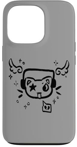 iPhone 13 Pro Y2K 90s Cat with Headphone Headset Case