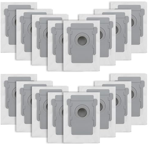 Lot de 16 Sacs d'aspirateur pour IRobot Roomba i7/i7+/i3/i3+/i4/i4+/i6/i6+/i8/i8+/S9/S9+/j7/j7+/E5/E6/E7 Sac de rechange pour IRobot Roomba I7 Kit d'accessoires,Convient aux familles