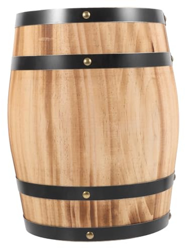 Oktoberfest Deko Holzfass Dekorativ Braun für Riegel und Fotostudio | Retro Optik, Holzmaterial mit Starker Textur, Formstabil, Passend für Fotos und Stilvolle Raumwirkung