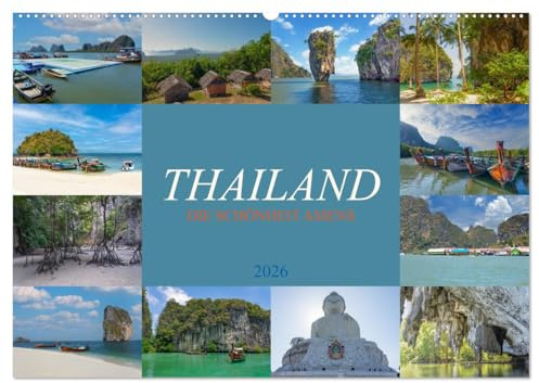 Thailand - Die Schönheit Asiens (Wandkalender 2026 DIN A2 quer), CALVENDO Monatskalender: Thailand, malerischen Landschaften und lebendige Traditionen. (CALVENDO Orte)