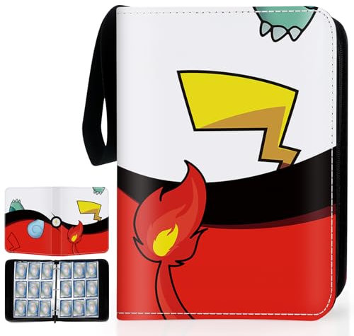 SALUOKE Karten Sammelalbum 9-Pocket, 50 Seiten 900 Taschen Sammelmappe mit Tragegriff, Tragbarer Wasserdichter Sammelkarten Album, Geschenk für Jungen Mädchen