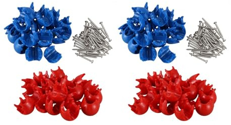 Goufride 40 StüCk Klettern Seil Netz 16Mm Kunststoff Verbinder Net Schnalle Klettern ZubehöR für Draussen Schaukel Klettern Seil Teile