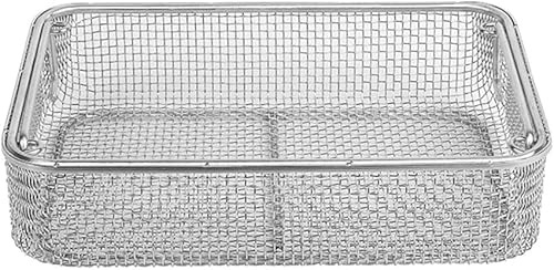 ATRBNCX Medical Instrument Tray, Equipment Disinfection Basket Perforated Baskets Washing Basket For Medical Surgical Equipment Supply Room(Size:30 * 25 * 7cm)