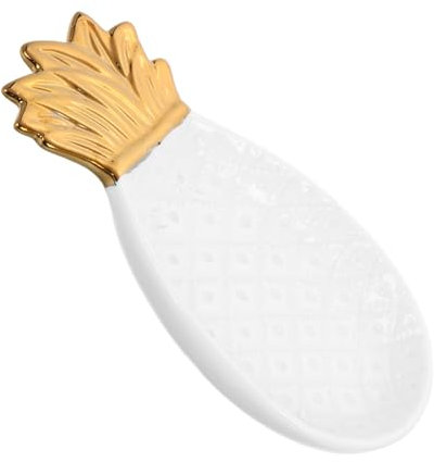 SHERCHPRY Plateau Céramique Ananas pour Rangement de Décoration Moderne pour Salon et Vaisselle de Fête Anniversaire Plateau Décoratif