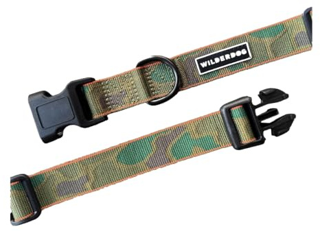 Wilderdog Ultralight Halsband-Serie für Hunde, Größe M, Camouflage-Muster
