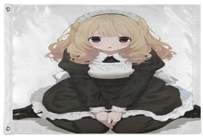 Sexy Maid Anime Weltmeisterschaft Flagge 2026 Gebetsfahnen Outdoor Banner für draußen für Garten Dekoration 91,4 x 152,4 cm doppelseitige Dekoration para puertas de entrada de navidad