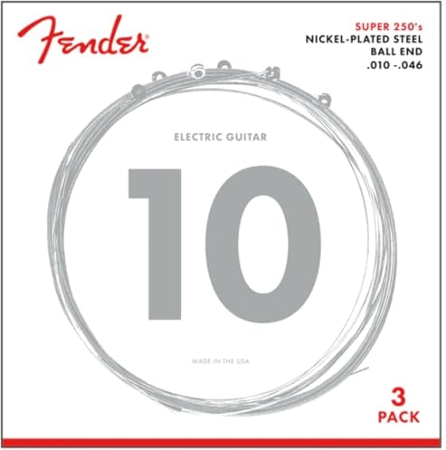 Fender Super 250R NPS Ball End Strings (.010-.046 Gauges) 3-Pack