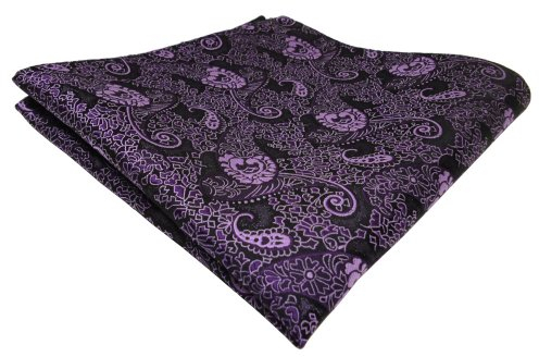 TigerTie Designer Einstecktuch in lila violett flieder gemustert Paisley