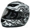 protectWEAR Motorradhelm weiß H-510-11 graues Drachendesign-S