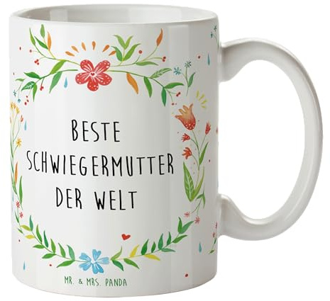 Mr. & Mrs. Panda Tasse Schwiegermutter - Geschenk, Schwiegereltern, Teebecher, Kaffeetassen, Mama, Designer Tasse, angeheiratet, Geschenk Tasse,