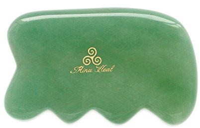 Mina Heal Gua Sha Massage-Werkzeug aus Jade Stein für Gesicht Lifting, Anti-Aging, Anti-Falten, GuaSha Behandlung