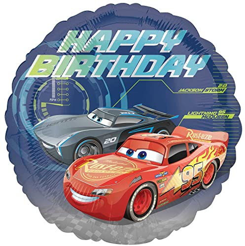 Amscan 3536601 Sd-C:Cars3 Happy Birthday, Blau