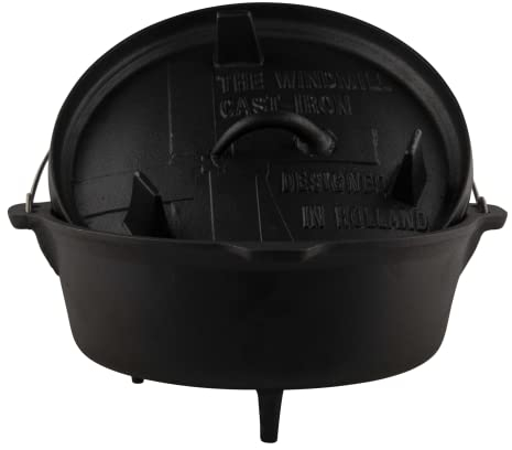 The Windmill Cast Iron Dutch Oven (Feuertopf) 3,8 Liter (5,9 Liter)