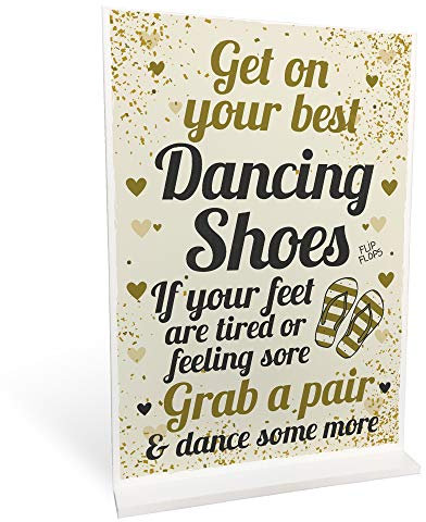 Red Ocean FLIP FLOP BASKET Wedding Sign Dancing Shoes Free Standing Plaque Wedding Decoration Keepsake
