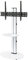 MAHARA Swivel Column TV Stand - for 32 to 55 inch TVs-Universal freestanding silver tall floor stand with oval white glass shelves & cable management-Height adjustable & fits in corners-Weight 40kg