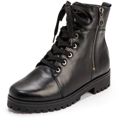 VITAFORM Stiefeletten Damen I Boots für orthopädische Einlagen geeignet I Leichter Leder-Schnür-Stiefel I weich und ohne drücken I viel Bewegungsfreiheit I Komfort-Fußbett mit Luftpolser schwarz 37