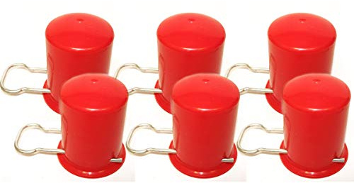 Gasfritzen 6 x Rote Schutzkappe für Propangasflaschen