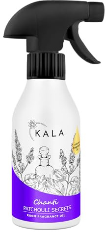 KALA - Lufterfrischer Duftölspray CHANTI, Raumspray mit Geruchsneutralisation, Raumduft Spray Hält bis zu 48h, Air Freshener mit Aktiv Neutralisator - Duft Patchouli-Geheimnisse, 250ml