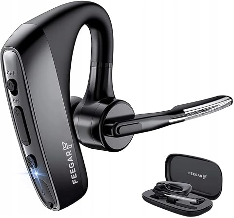 Feegar Bond Pro Bluetooth Headset 5.1 OhrHörer Kopfhörer Kabellos 16h Dual Micro CVC 8.0 Multipoint Type-C Fast Charging
