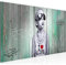 Runa Art Wandbild XXL Junge Loft Wohnzimmer 200 x 80 cm Grün 5 Teilig - Made in Germany - 039855b
