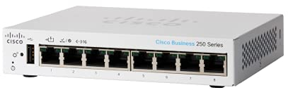 Cisco Business Smart Switch CBS250-8T-D | 8 porte GE | Desktop | Garanzia hardware limitata a vita (CBS250-8T-D-EU)