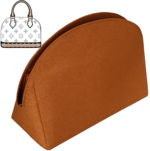 Soyizom Filztasche Organizer Handtascheneinsatz Passend für Alma BB PM Einsatz Tote Organizer für Damen Geldbörse Beutel Innen Tasche in Tasche(BB,Braun)