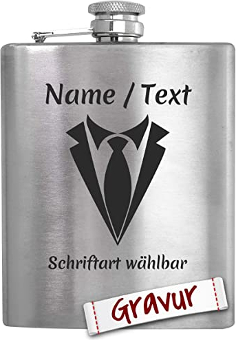 Trauzeuge Geschenk Flachmann zur Hochzeit mit Gravur personalisiert, Geschenkidee zum Hochzeitstag, Fragen Willst du mein Trauzeuge sein
