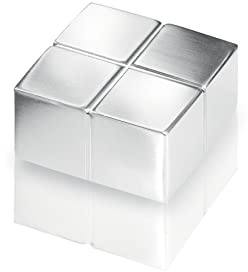 SIGEL Neodym Magnet Alu silber 2x2x1 cm, sehr stark, für große Glasboards | BA195, Massives Aluminiumgehäuse, SuperDym Ausführung für sicheren Halt auf Glas-Magnettafeln und Glas-Whiteboards