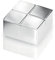 SIGEL BA195 sehr starker Neodym-Magnet silber, massives Alu, 1 Stück, 2x2x1 cm SuperDym, für Glas-Magnettafeln und Glas-Whiteboards