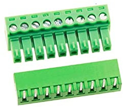 10 paia 15EDGK3.81 KF2EDG passo 3,81 mm vite plug-in morsettiera PCB connettore Pluggable maschio femmina (aghi curvi, 9P)