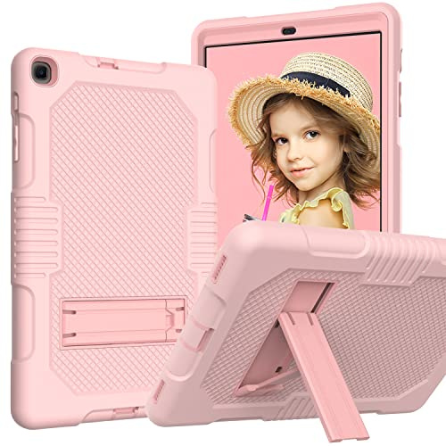 Editbar Hülle für Samsung Galaxy Tab A SM-T510N / SM-T515N 10,1 Zoll 2019, Ultradünn Leichte Schutzhülle Case Cover mit Ständer Funktion, Dreischichtiger Designschutz - Roségold