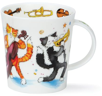 Dunoon Mug en forme de Lomond 0,32 l - Groovy Cats ou Groovy Dogs (Groovy Cats)