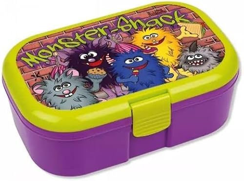 Brotdose, Lunchbox MONSTER mit Obst- und Gemüsefach, spülmaschinengeeignet, BPA-frei für Kinder und Erwachsene von Lutz Mauder