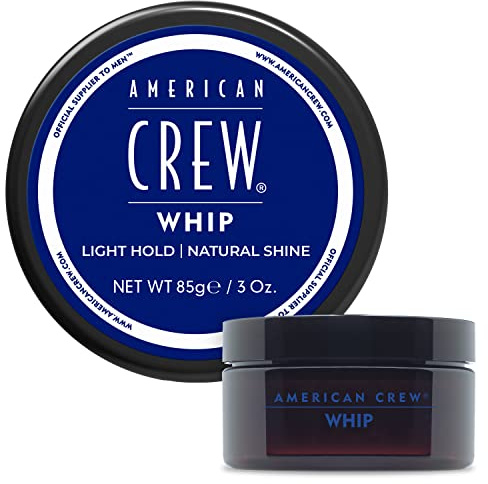 American Crew Men's Whip Styling Cream, Like Hair Gel with Light Hold & Natural Shine, 3 oz
