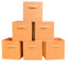 powerking Storage Box, 6 Pack Foldable Storage Cubes Storage Box Made of Fabric in Cube Shape, Orange, (PKUS-809-L6)
