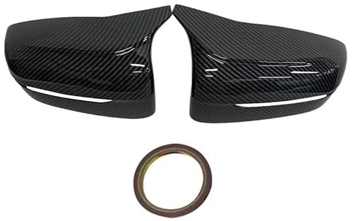 Auto Spiegelkappen Für BMW G42 G20 G28 G22 G23 G26 I4 G30 G38 G11 G12 G14 G15 G16 LHD F90 M5 Look Seitenspiegelabdeckung 2017-2022 Rückspiegelkappe (Farbe : Carbon fiber pattern)