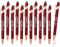 OXYEFEI Rosegold Kugelschreiber mit Gravur, 1mm 12 Farben Optional mit Stiftspitze Personalisierte Stifte Hochwertig Metall Touchpen mit Text Muster oder Logo für Touchscreens(12 Stück, Tiefrot)