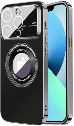 Rdyi6ba8 Custodia Compatibile con iPhone 13 Pro, Magnetica TPU Silicone+Hard PC Cover con [Copri Fotocamera] Supporta Ricarica Wireless Antiurto Case per iPhone 13 Pro,Nero