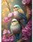 DAERLE DIY Spatz Diamant Painting Bilder für Erwachsene Kinder, 5D Vogel und Bunte Blumen Diamond Painting Set, DIY Strass Bilder Diamant Kunst Kits, Diamant Painting für Zuhause Dekor 30x40cm