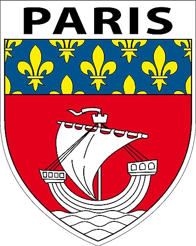 1 x großer Aufkleber Paris 9 x 8 cm – Motiv: Paris Département 75 – Sticker