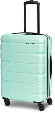 Franky Munich 4.0 Koffer groß | Hartschalen Trolley ausgestattet mit 4 Rollen, arretierbarer Griff, Dehnfalte, Kreuzpackgurt und TSA-Zahlenschloss | 44.5 cm x 28 cm x 66 cm