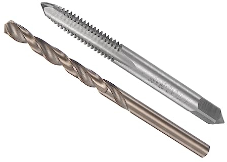 CoCud Taraud et Perceuse Mèche Ensemble, 1/4-20 UNC 2B Taraud Filetage 5,1 mm Perceuse Diamètre, Machine Vis Taraud & Torsion-(pour Filetage Tapotement Réparation), 1-Ensemble