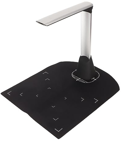 Dokumentenscanner-Kamera und Webcam, Faltbarer 5-MP-A4-Overhead-Scanner mit OCR-Technologie, LED-Licht, Automatischer Korrektur, Automatischem Batch-Scannen, für