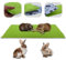 NEO SOLVO Fleece Spielplatzmatte für Meerschweinchen und Kaninchen - Alles in einem: eine Decke, EIN riesiger Tunnel, EIN Haus, EIN Kissen und EIN Bett - 35 cm x 70 cm - Grün