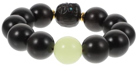 PACKOVE 1Stk Armband aus Ebenholz lose Perle Perlenarmbänder Armreif Korn armschlinge Kette aus Holzperlen Schmuck aus Ebenholz Nachtperle Gebetsperlen Perlenstickerei Perlenkette Zubehör