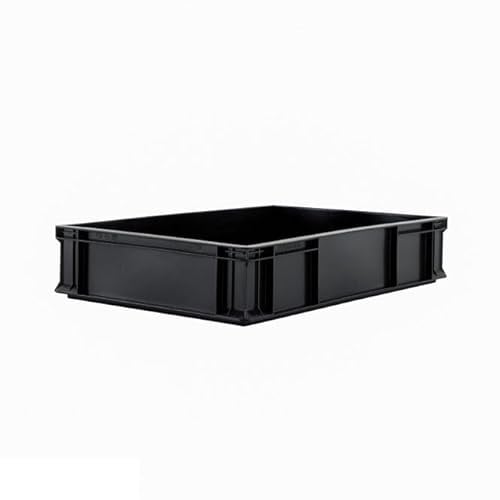 BiGDUG Essentials Recycled Euro Stacking Box - Black Storage Box - 120h x 400w x 600d mm - 28 Litre