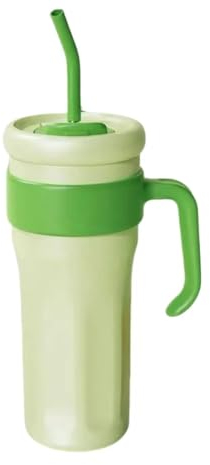 SYXWJL Auto Mug Isotherme pour Citroen C2 2003-2009, Thermos Café avec Poignée et Paille Acier Inoxydable Tasse Isotherme Verres à Boire avec Couvercle Voyage Accessoires,Green